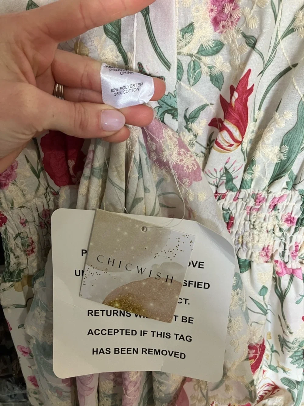 NWT Chicwish Floral Maxi Dress - Picture 4 of 5